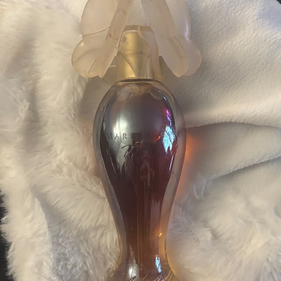 mariah carey Other - Elegant Frosted Glass Vase with Floral Top